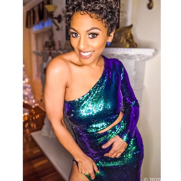 NWT! 1989 Taylor Swift Inspired Sequin Mermaid Ombre MIDI Dress - Picture 12 of 13